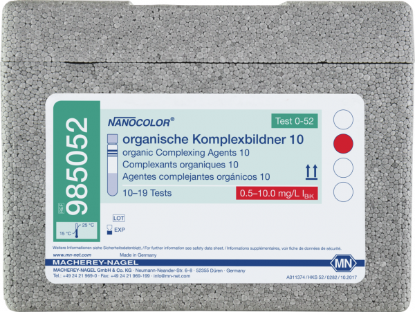 Tube test NANOCOLOR org. Complexing agents 10