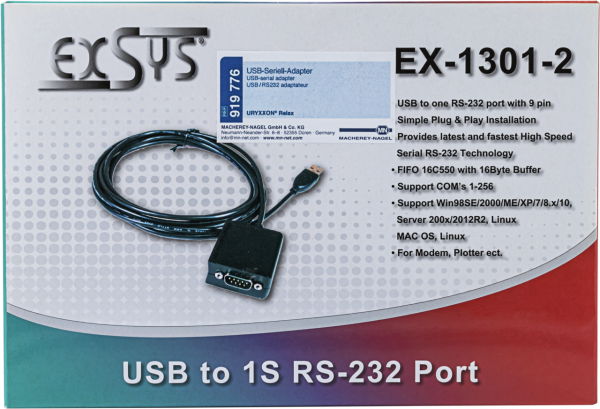 USB/serial adaptor for URYXXON Relax