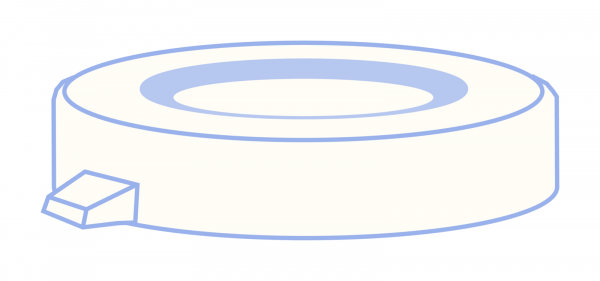 PE snap cap, N 22, Polyethylene, transparent, closed top, no liner