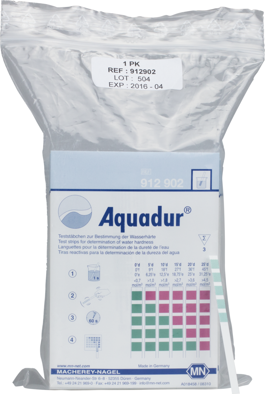 AQUADUR 525, for water hardness, test sets, MN MACHEREYNAGEL