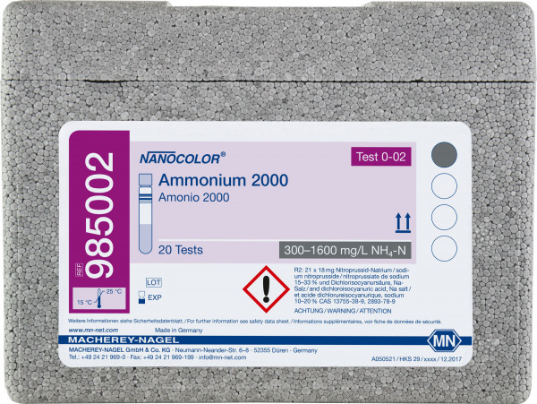 Tube test NANOCOLOR Ammonium 2000