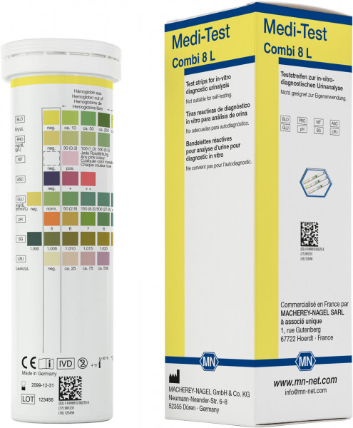 Urine test strips, Medi‑Test Combi 8 L