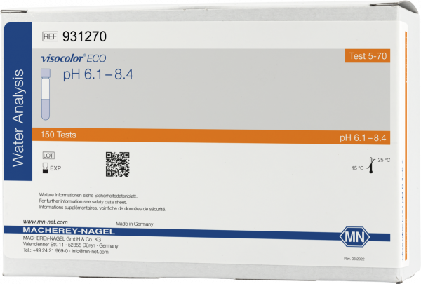 Colorimetric test kit VISOCOLOR ECO pH 6.1–8.4, refill pack