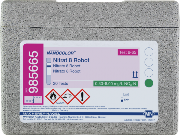 Tube test NANOCOLOR Robot Nitrate 8