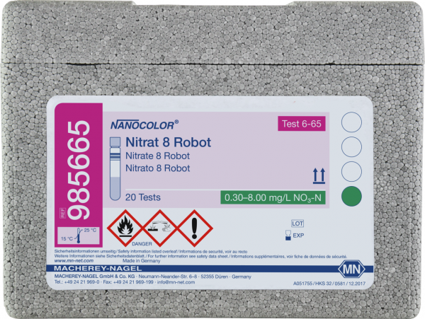 Tube test NANOCOLOR Robot Nitrate 8