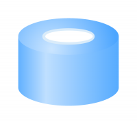 Crimp closure, N 11, alu., blue, center hole, Silicone white/PTFE red, 1.3 mm Crimp closure, N 11, alu., blue, center hole, Silicone white/PTFE red, 1.3 mm