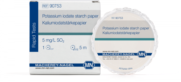 Qualitative Potassium iodate starch paper for Sulfur dioxide: 5 mg/L SO₂