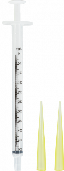 Titration syringe for VISOCOLOR HE Chloride CL 500