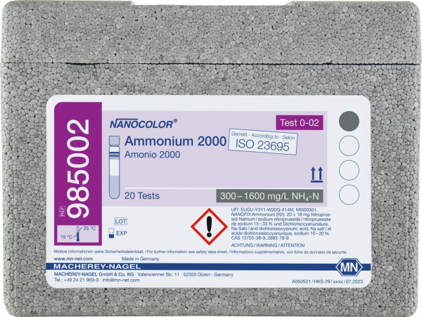 Tube test NANOCOLOR Ammonium 2000