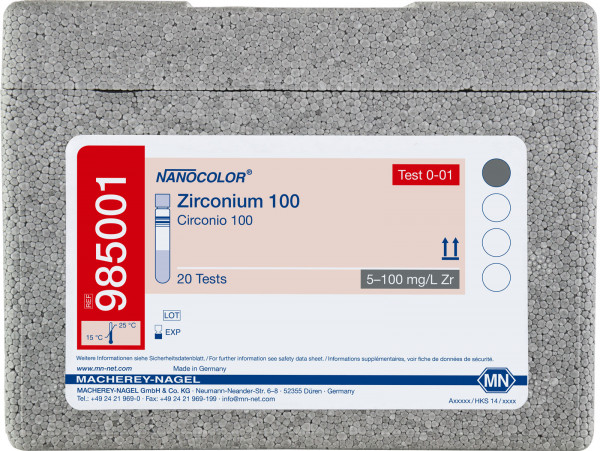 Tube test NANOCOLOR Zirconium 100