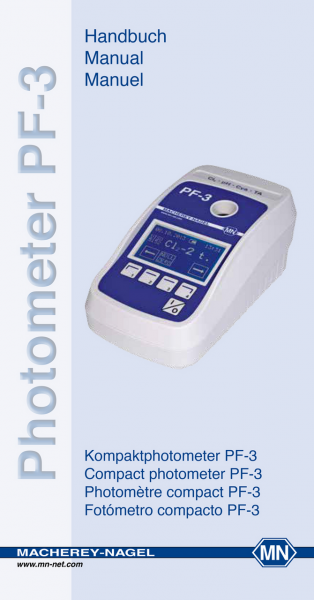 Manual for photometer PF‑3
