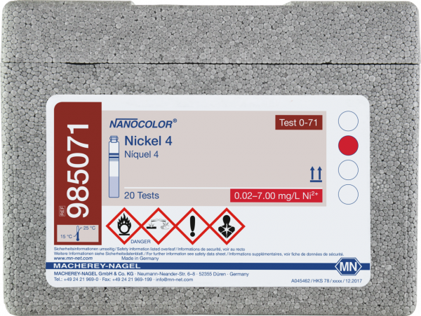 Tube test NANOCOLOR Nickel 4