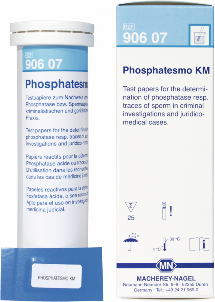 Qualitative test paper Phosphatesmo KM for Sperm, acid phosphatase