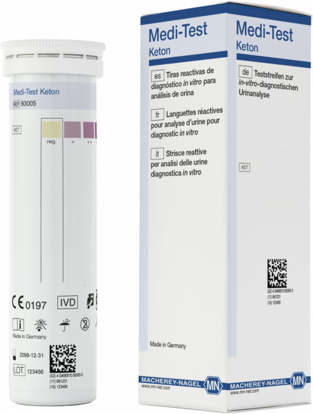 Urine test strips, Medi-Test Keton