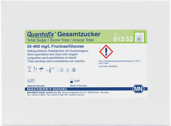 Semi-quantitative test strips QUANTOFIX Total sugar