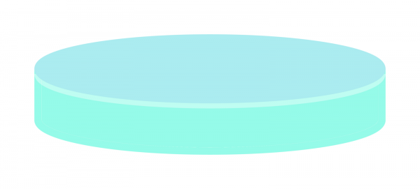 Septa N 20, Silicone/PTFE, Blue transparent/colorless, 3.0 mm, 45° shore A