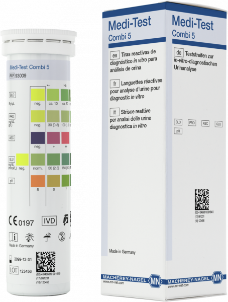 Urine test strips, Medi-Test Combi 5