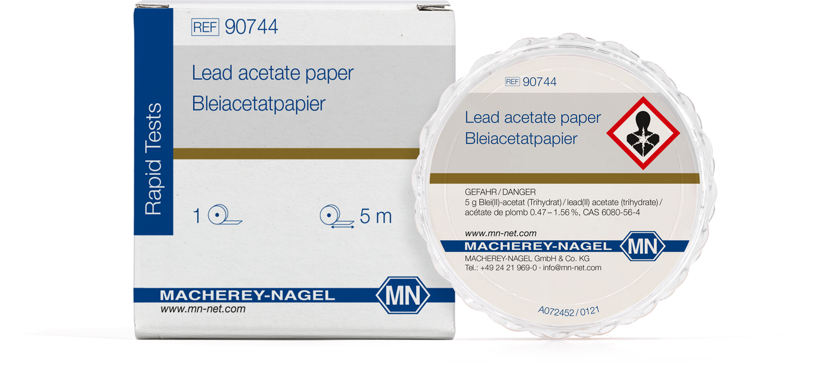 Qualitative Lead acetate paper for Sulfide 5 mg L S reel MN