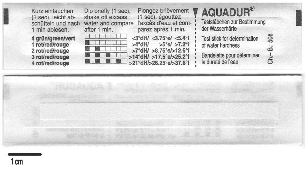 Papier test dureté de l'eau Macherey Nagel [Bandelettes]