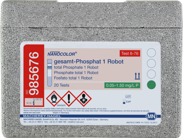 Tube test NANOCOLOR Robot total Phophate 1