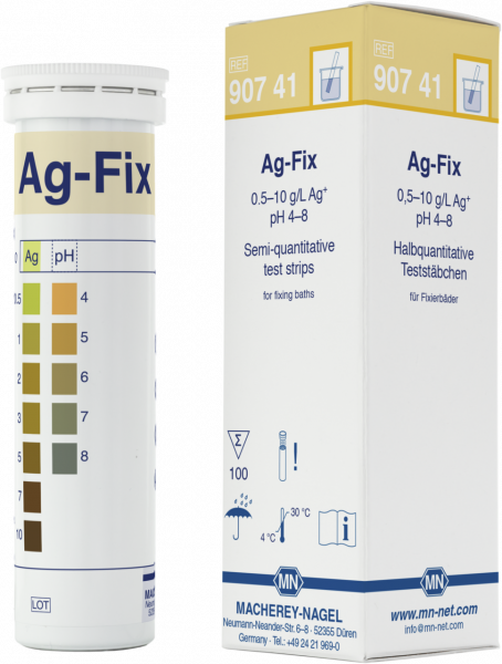 Semi-quantitative test strips Ag-Fix for silver in fixing baths