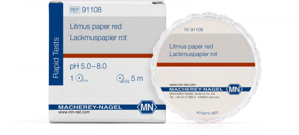 Qualitative pH test paper Litmus paper red, pH: 5.0–8.0