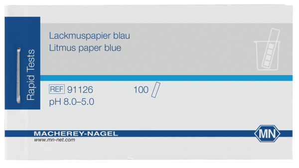 Qualitative pH test paper Litmus paper blue, pH: 8.0–5.0