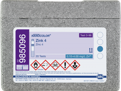 Tube test NANOCOLOR Zinc 4, MACHEREY-NAGEL, MN | MACHEREY-NAGEL