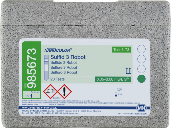 Tube test NANOCOLOR Robot Sulfide 3
