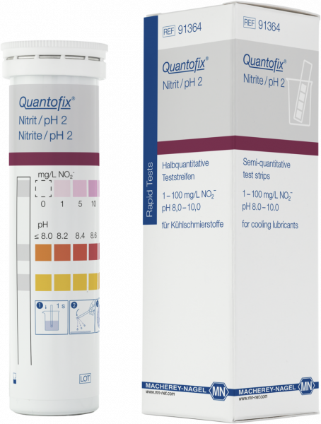 Semi-quantitative test strips QUANTOFIX Nitrite / pH 2