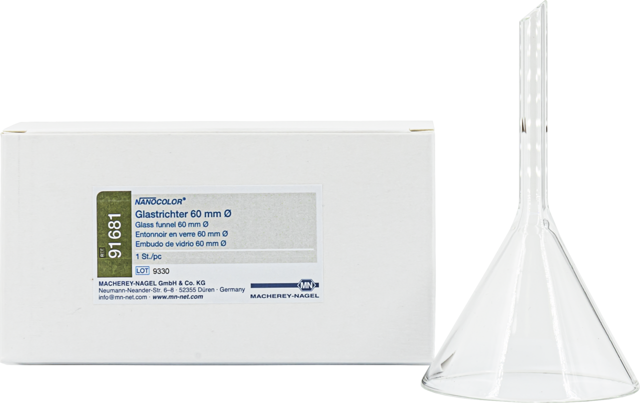 Glass funnel, 60 mm diameter, MACHEREYNAGEL, MN MACHEREYNAGEL