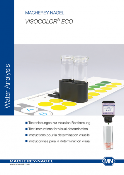 Test instructions for visual determination of VISOCOLOR ECO