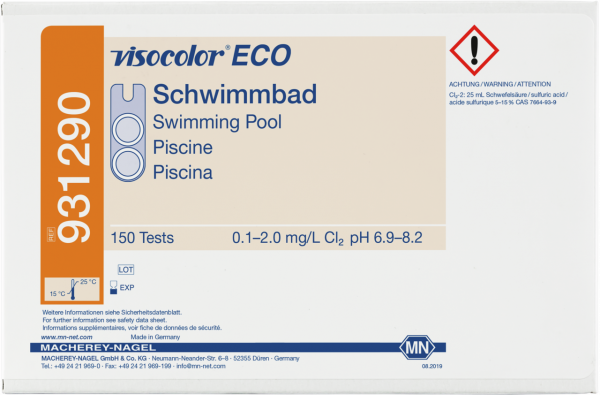 Colorimetric test kit VISOCOLOR ECO Swimming pool (Chlorine + pH), refill pack