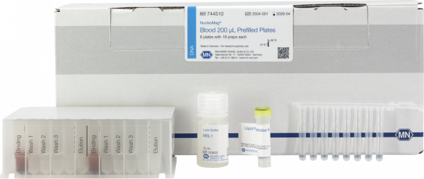 NucleoMag Blood 200 µL Prefilled Plates, DNA purification from blood