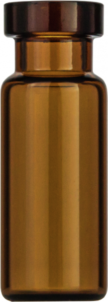 Crimp neck vial, N 11, 11.6x32.0 mm, 1.5 mL, flat bottom, amber