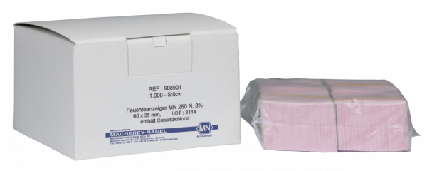 Moisture indicator for 8 % r. h.