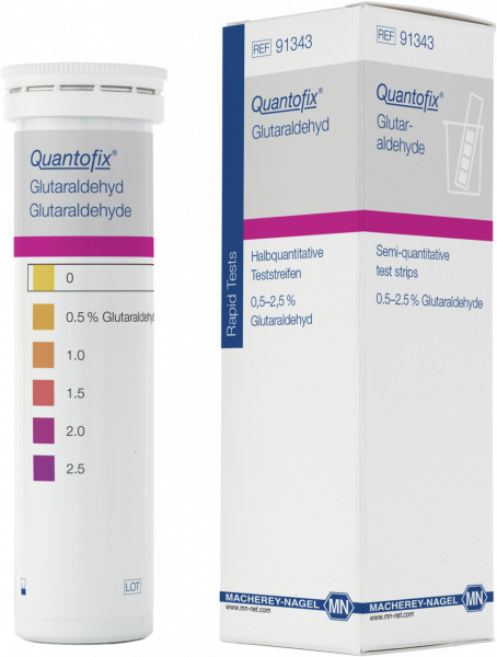 Semi-quantitative test strips QUANTOFIX Glutaraldehyde