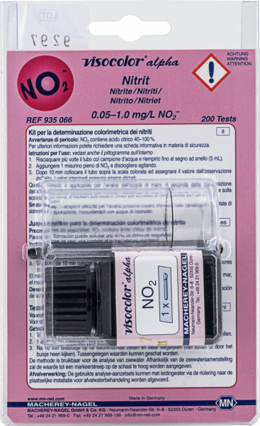Colorimetric test kit VISOCOLOR alpha Nitrite