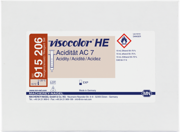 Titrimetric test kit VISOCOLOR HE Acidity AC 7 (base capacity, CO₂), refill pack