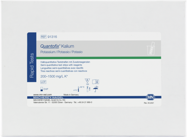 Semi-quantitative test strips QUANTOFIX Potassium