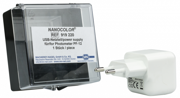 USB mains adaptor for PF‑12 / PF‑12Plus / PF‑3