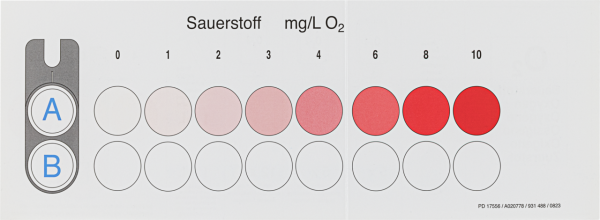 Color comparison chart for VISOCOLOR ECO Oxygen