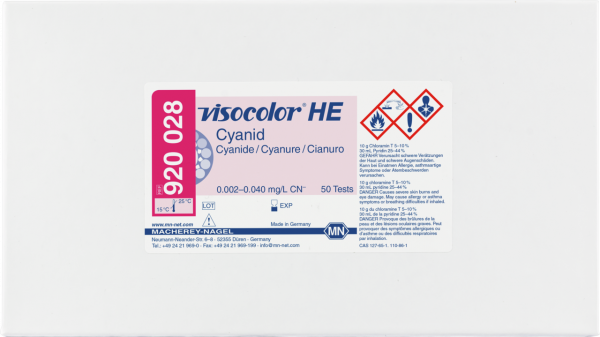 Colorimetric test kit VISOCOLOR HE Cyanide, for low concentrations