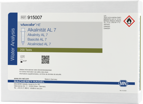 Titrimetric test kit VISOCOLOR HE Alkalinity AL 7 (acid capacity)