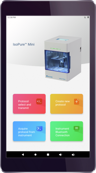 Android tablet preloaded with IsoPure Mini app