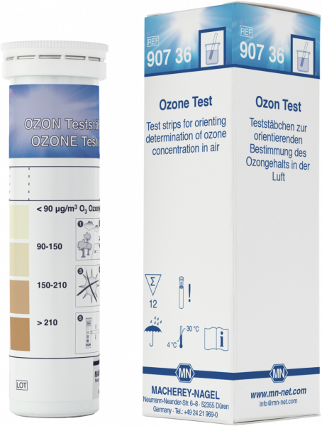 Semi-quantitative test strips Ozone Test, for Ozone in air