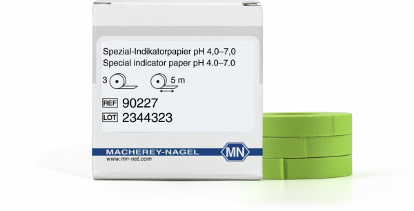 Special indicator paper pH 4.0–7.0, reel, refill pack