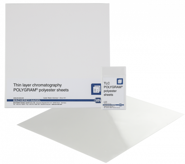 TLC polyester sheets, cellulose layer, POLYGRAM CEL 300, 4x8 cm