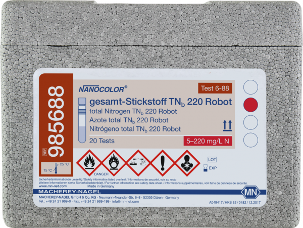 Tube test NANOCOLOR Robot total-Nitrogen TNb 220