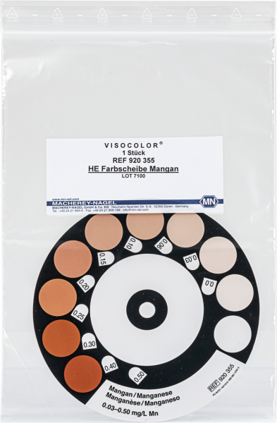 Color comparison disc for VISOCOLOR HE Manganese
